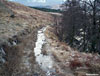 Lots of ice on the path beside Allt Toaig past the Clashgour Hut