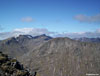 A cloud-topped Bidean nam Bian in the distance with the side of Buachaille Etive Beag in the foreground