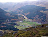 Looking down at Glendoll Lodge and the Forestry Commission carpark from The Scorrie