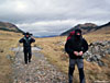 Heading south into the unrelenting wind blowing over Lochan na h-Earba