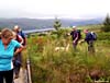 Crossing the Lawers Burn at the foot of Meall Greigh