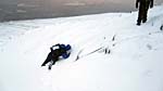 Iain struggling a bit in deep snow